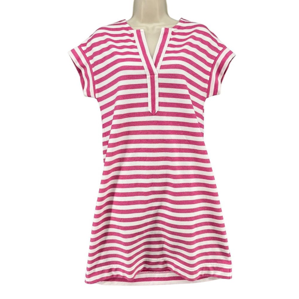 Vineyard Vines Womens Pink And White Tunic Swing Casual Dress Size XS